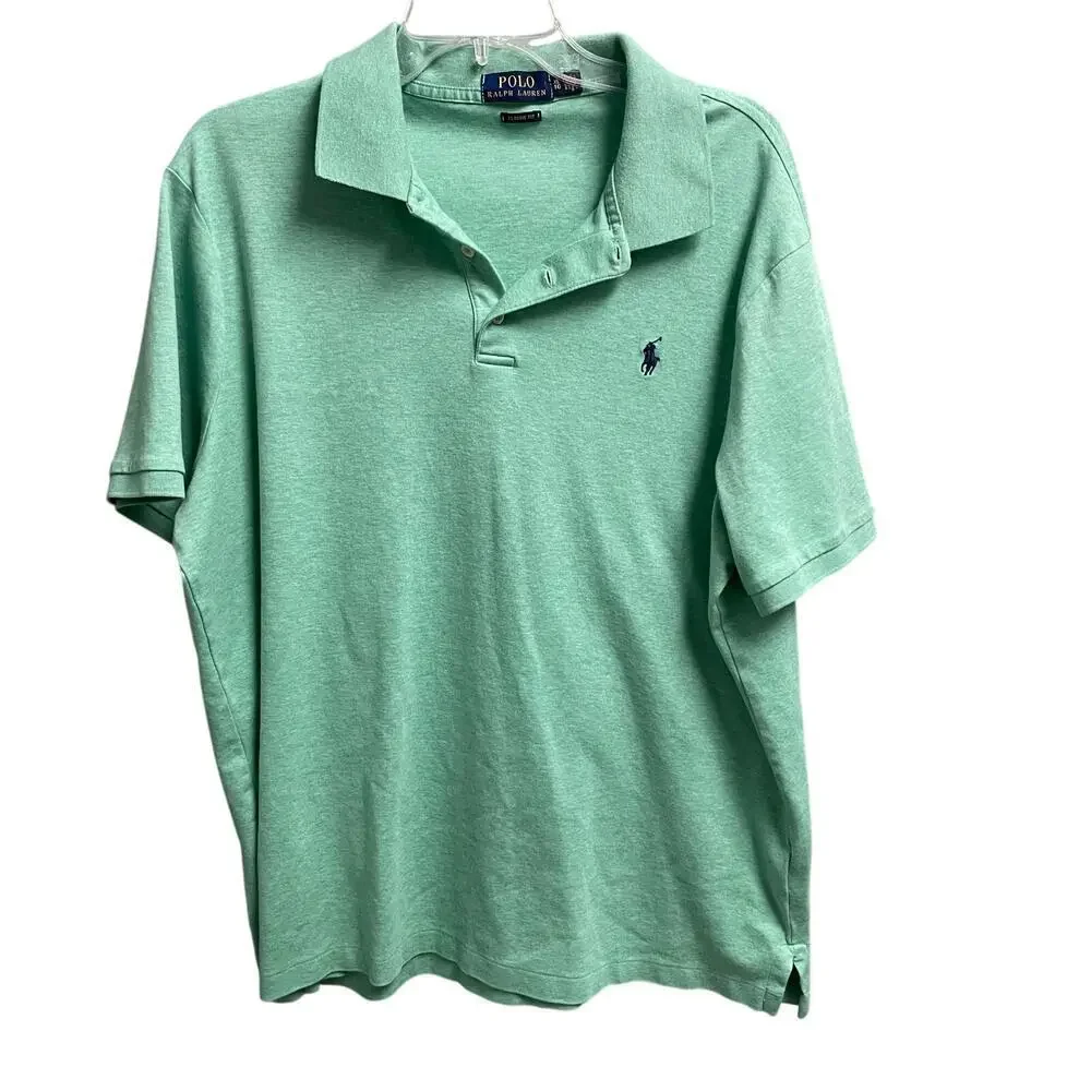 Ralph Lauren Smooth Polo Size XL Classic Fit Green Short Sleeve Mens Preppy Golf